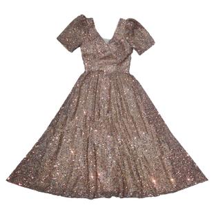 晚礼服女2023新款宴会气质高端轻奢小众法式高级感亮片年会主持人