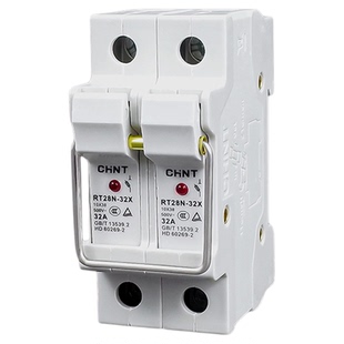 正泰陶瓷熔断器保险丝座RT28N-32保险丝座1P2P3P带灯导轨式RT18