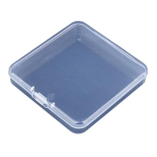 PP塑料盒正方形扁平盒75x75x14五金零件盒化妆工具假睫毛收纳盒小