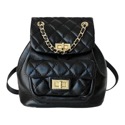 正品版型头层牛皮女双肩小背包