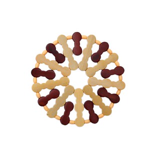 10个装竹制菜垫子隔热垫餐桌垫杯垫碗垫防烫锅垫盘子竹垫家用餐垫