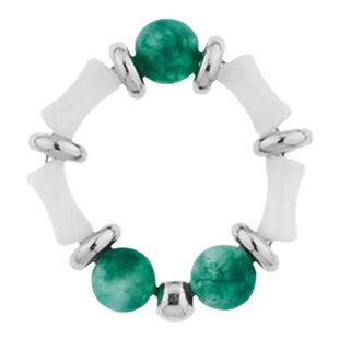 Dare买手店 iranlon自然论 绿玛瑙白贝戒指女串珠百搭小众设计感