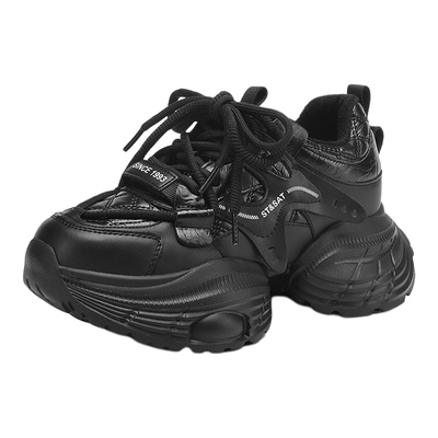 星期六时尚加绒厚底老爹鞋女款