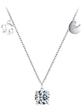 新款纯银巨蟹座锁骨链女时尚ins