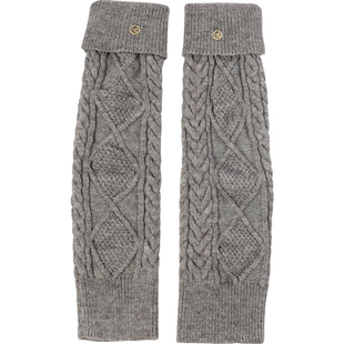 虞书欣同款针织袜套女长筒秋冬加厚羊毛混纺复古小腿套堆堆袜ins