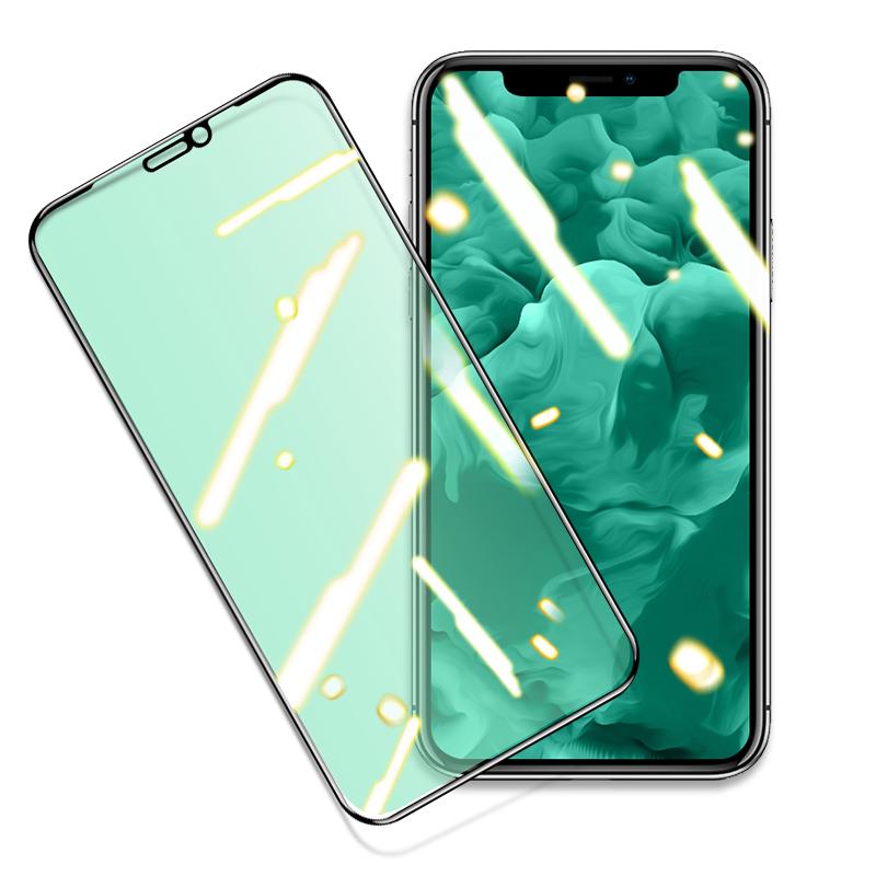 绿光膜适用iPhone11钢化膜X苹果12promax手机14Pro全屏xsxmax覆盖XR护眼13por新款8plus贴膜7p防摔xs蓝光max