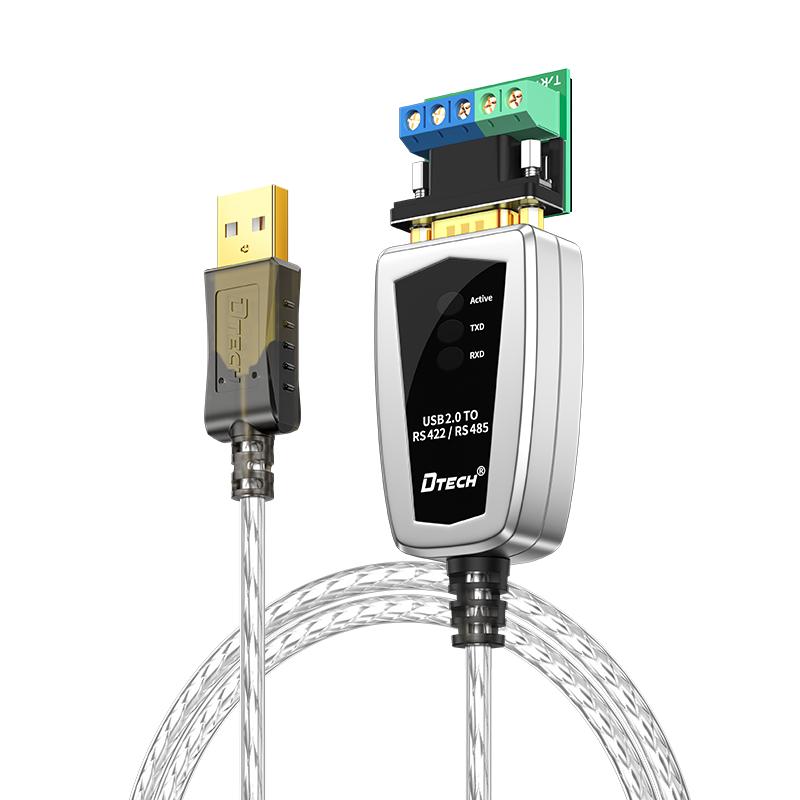 Dtech 帝特usb转rs485/422串口线转接器工业级调试线232和485串口抗干扰光电隔离无线通讯模块接头DT-5019