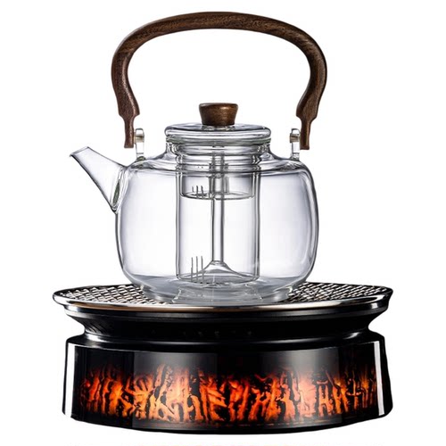 容山堂加厚耐热玻璃煮茶壶2025新款大容量烧水壶家用电陶炉煮茶炉