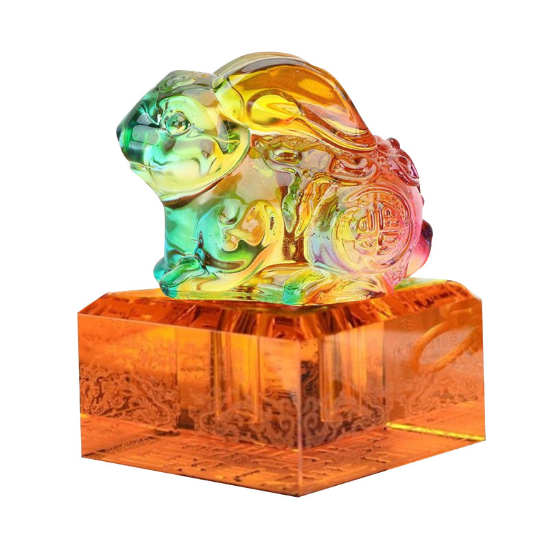 婴儿胎毛纪念品胎发琉璃印章自制diy脐带章兔龙宝宝出生礼物收藏