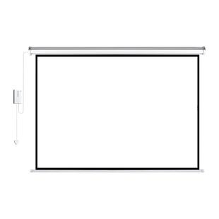 竹者电动投影仪幕布家用壁挂投墙遥控升降4k高清100寸120寸客厅卧室家庭影院玻纤玻珠金属抗光投影布投屏幕布