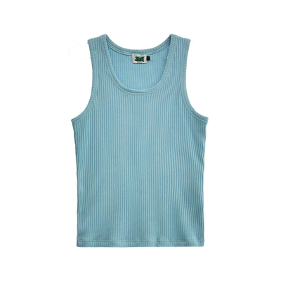修身春夏蓝色背心无袖