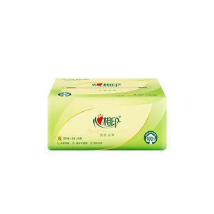 心相印纸巾抽纸家用整箱3层120抽卫生纸餐巾纸面巾纸心心相印纸抽