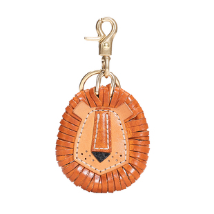 HALF WORK 狮子座 包挂件真皮 纯手工制作复古头层牛皮挂饰钥匙扣