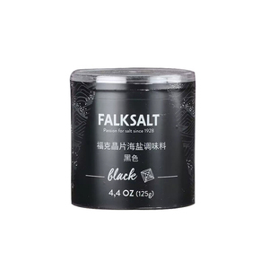 福克海盐晶片125g黑晶烟熏味迷迭香柠檬味原味蒜香烘焙原料调味料