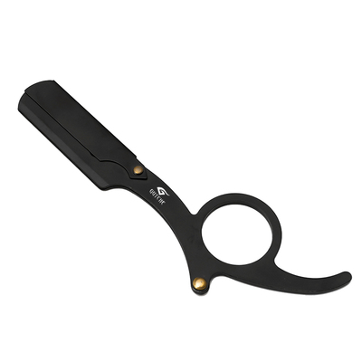 指环手动剃刀老式刮胡刀不锈钢发廊家用刮胡刀修眉修面剃头刀