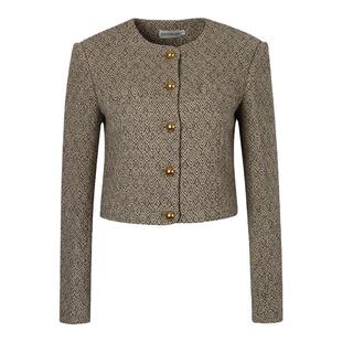 CALVINLUO 粗花呢圆领短西装 23春夏 小香风外套