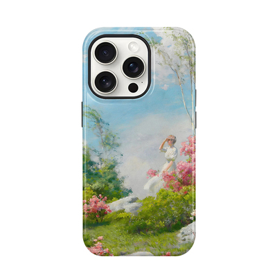 苹果磁吸软壳全包防摔油画少女