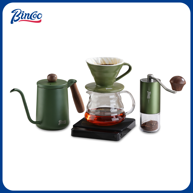 Bincoo手冲咖啡壶套装V60陶瓷滤杯玻璃分享壶手磨咖啡机全套器具