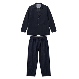 ESURO2026春款男士西装套装高级感通勤休闲西服+经典西裤弯刀裤