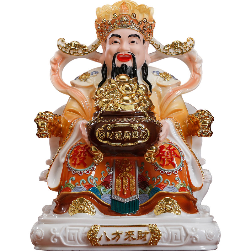 2026年新款仿陶瓷财神爷供奉神像
