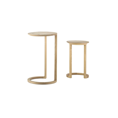 北欧圆形实木边几高矮创意