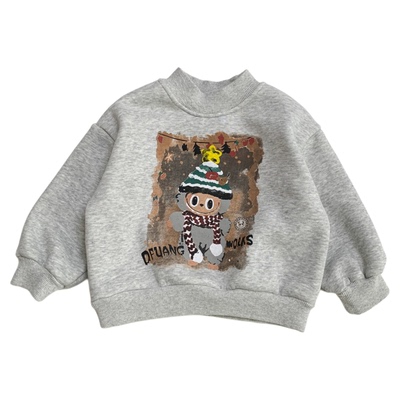 中小童加绒卫衣冬季半高领打底衫