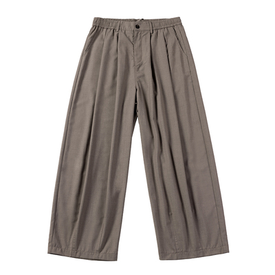 NOEARS日系复古卡其色直筒cleanfit休闲裤春秋痞帅宽松阔腿裤男