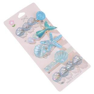 儿童美人鱼发夹2026新款可爱女童侧边碎发刘海鸭嘴夹女孩夹子头饰