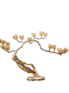 迎客松乔迁玄关摆件新中式