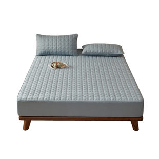 A类100%全棉夹棉床笠加厚母婴级纯棉防滑隔脏床垫保护罩套可定制