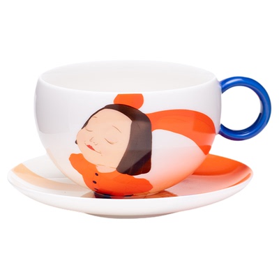 稀奇艺术幸福咖啡杯陶瓷杯礼盒装圣诞节生日新婚礼物早餐杯