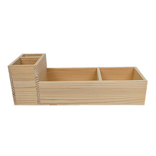 粉笔盒收纳盒讲台复古长方形简约班级教室桌面杂物整理支持定制