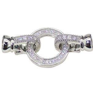 珍珠项链扣子18k包金搭扣手链扣头diy配件14k注金连接头大圆环新