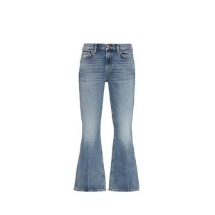 7 For All Mankind女中腰修身复古浅蓝猫须微喇九分牛仔裤BOOTCUT