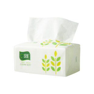 绿雅纸巾抽纸家庭装整箱面巾卫生纸家用便携式实惠餐巾纸2提16包