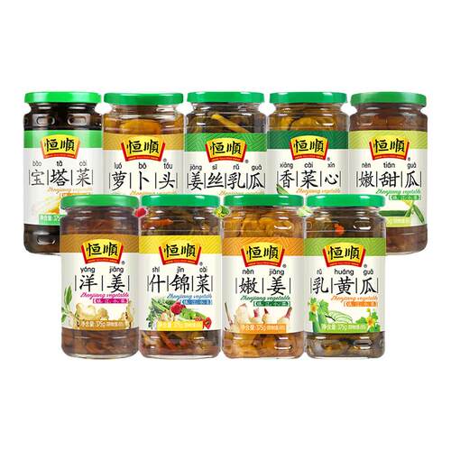 恒顺乳黄瓜萝卜头什锦菜香菜心4瓶酱菜咸菜腌制泡菜小菜下饭菜