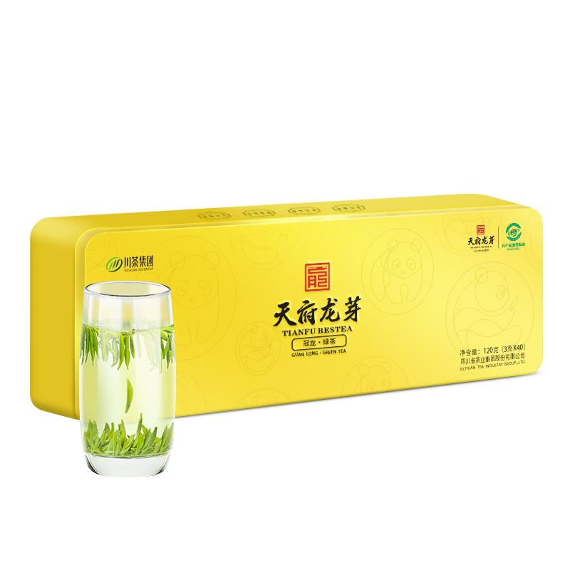 天府龙芽冠龙绿茶礼盒装120g