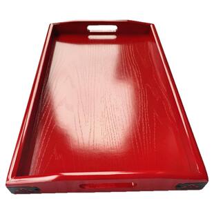 拜神托盘长方形端盘实木家用暗红色茶盘木盘结婚木制大号供神方盘