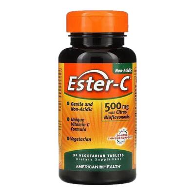 American Health安美氏Ester-C酯化维生素C片含钙配方维护肌肤健