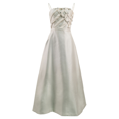 越南设计师抹胸钉珠吊带连衣裙