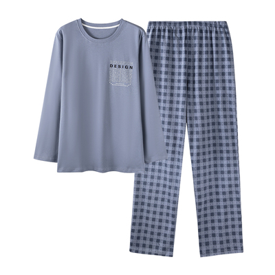 卡之恋男纯棉睡衣秋季长袖