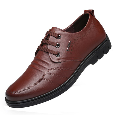 真皮软底大码鞋老人头休闲皮鞋