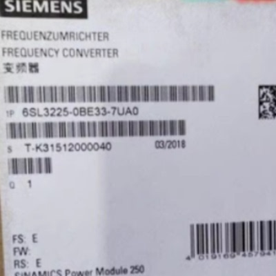 议价6SL3225-0BE33-7UA0西门子G120 45KW功率模块新6SL32250BE337