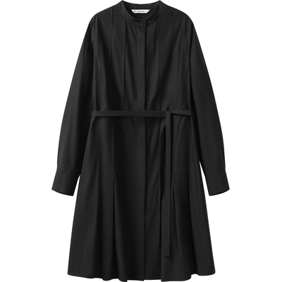 播商场同款黑色简约立领连衣裙女春秋新款法式裙子BDS1LD1425