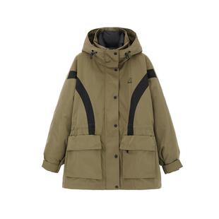 REVAN芮范新品设计师款运动风抽绳派克羽绒服RM90502220