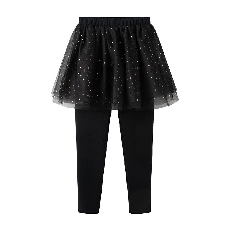 巴拉巴拉童装女童打底裤加绒儿童裤子网纱小童宝宝潮柔弹时尚甜美