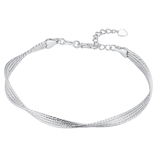 潮宏基铂雅丝带铂金PT950手镯白金镯子手饰高级感结婚三金礼物女