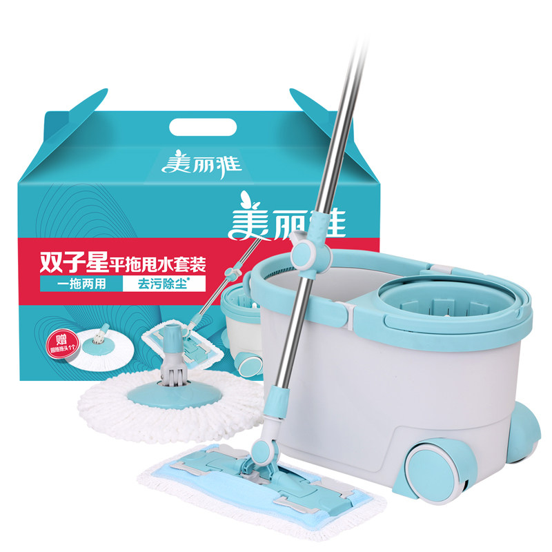 美丽雅旋转甩水拖把平板地拖