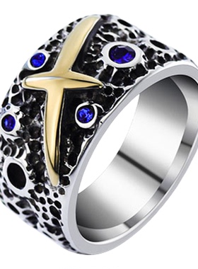 钛钢不褪色莫桑钻戒指