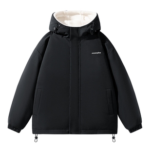 回力双面穿羊羔绒外套男女春秋2025新款保暖加厚冬季摇粒绒棉衣服